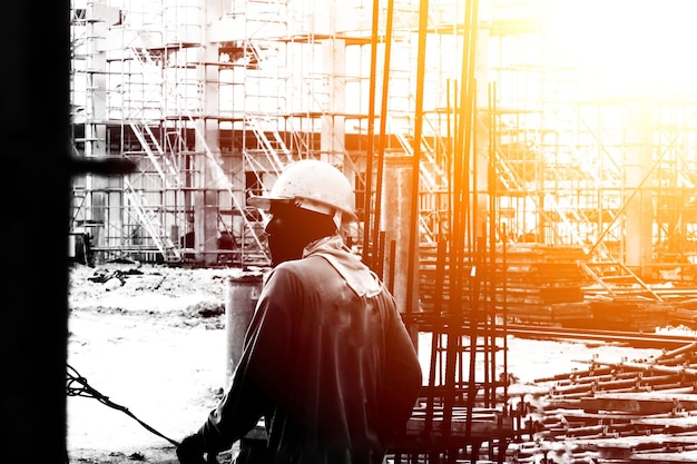 man working at construction site