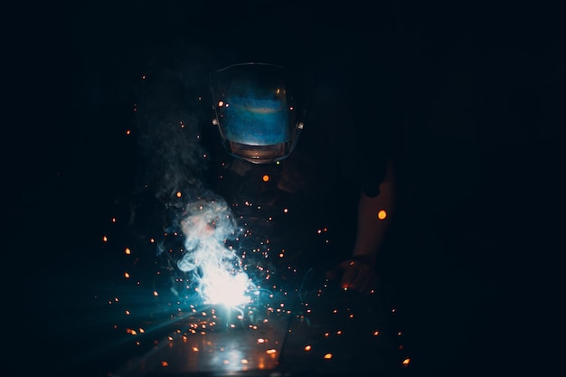 man working in darkroom