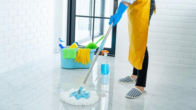 man working on floor