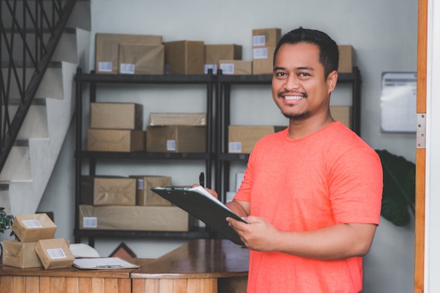 Man working at home office