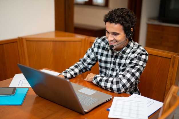 Man working at home