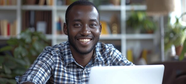 Man Working on Laptop