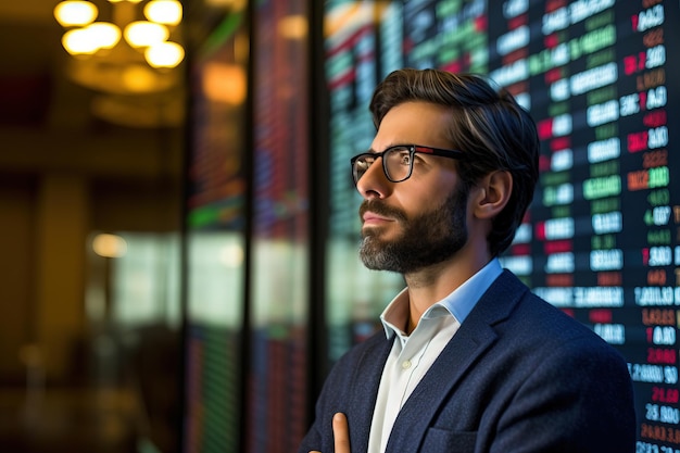 Man working on the nyse looking at the screen