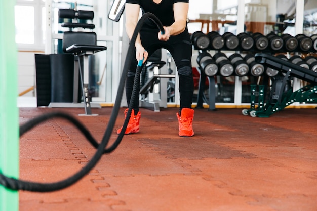 Man working out in the gym