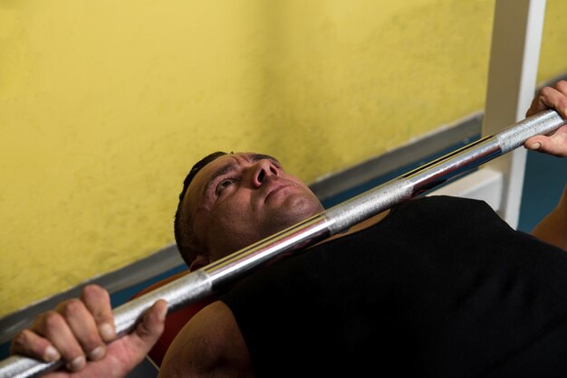 Man Working Out in the Gym