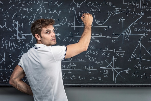 Man working in school