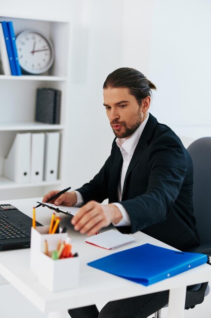 Man working on table