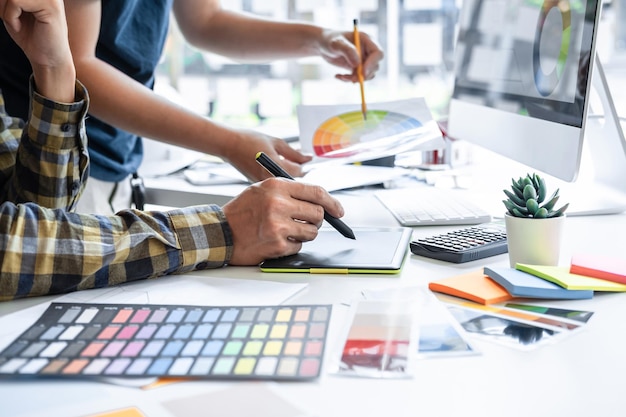 Man working on table