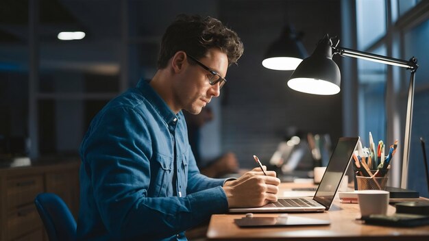 Man working at the table