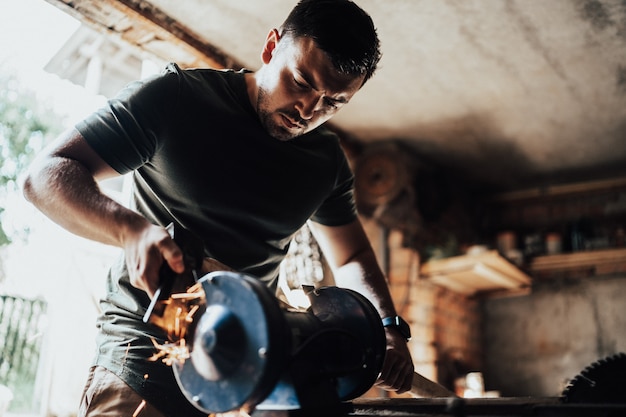 man at workshop