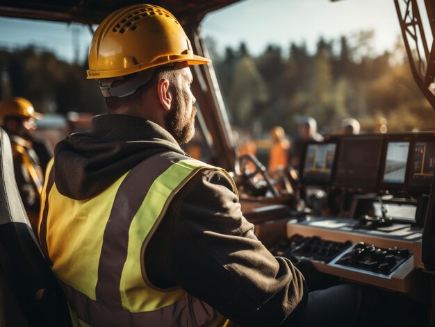 Man in Yellow Safety Vest and Hard Hat