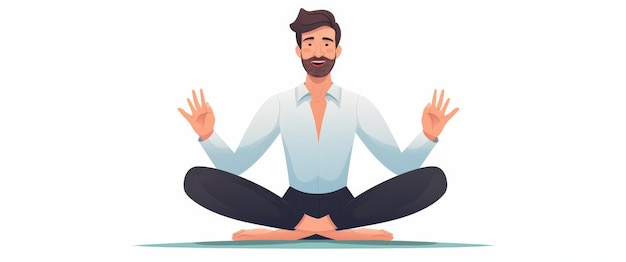 Man in Yoga Pose