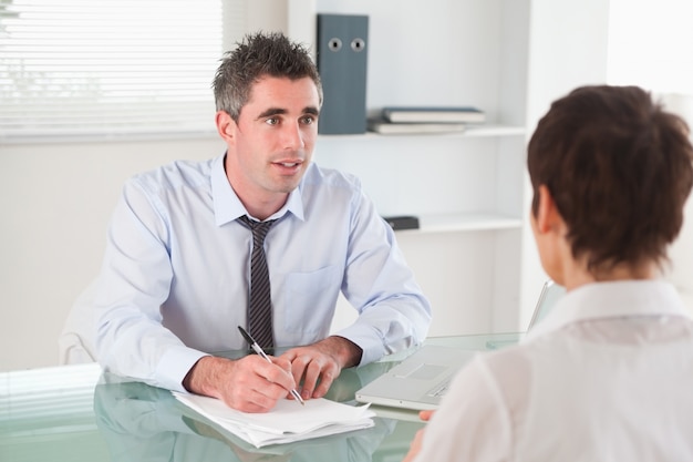 Manager interviewing a candidate