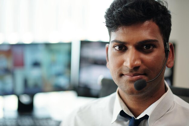 Manager Standing in Surveillance Room