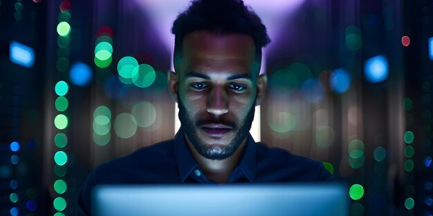 managing data center operations telecom engineer with laptop in server room concept data center management telecom engineering it operations server room setup laptop networking