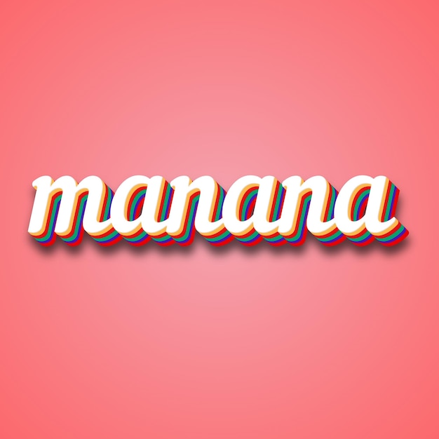 Photo manana text effect photo image cool