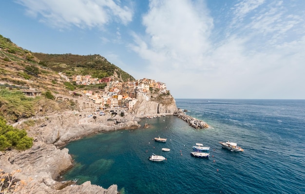 Manarola bay Italian city of Cinque Terre