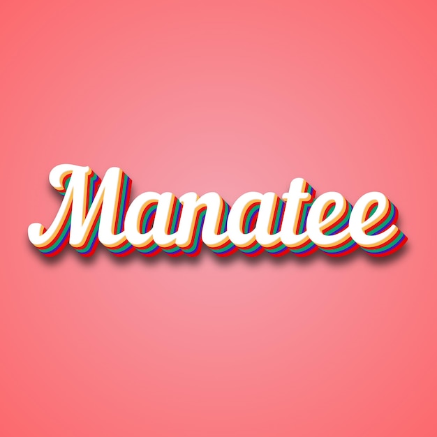 Photo manatee text effect photo image cool