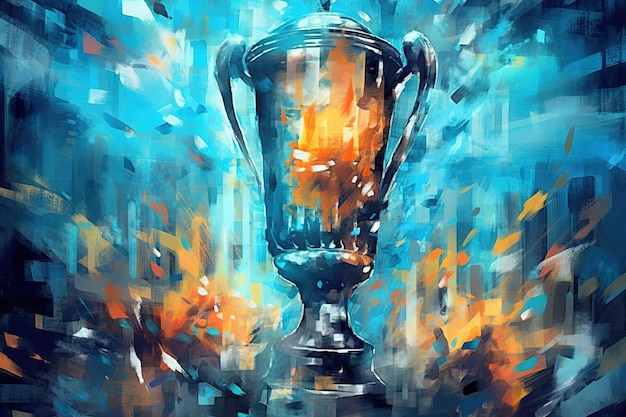 Manchester city winnende Champions League illustratie generatieve ai