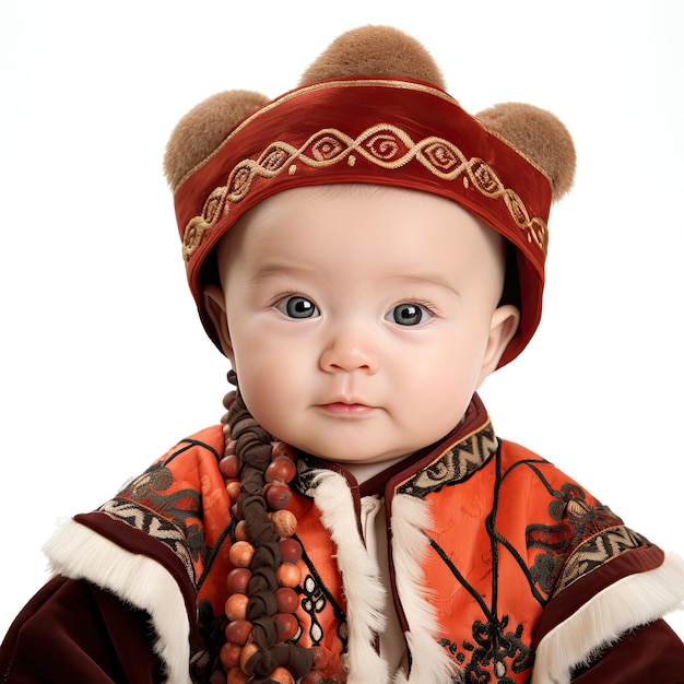 Photo manchu infant in traditional outfit