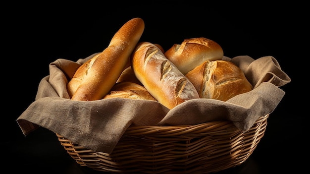 mand met brood op doorzichtige achtergrond