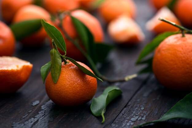 Mandainas on a wooden background