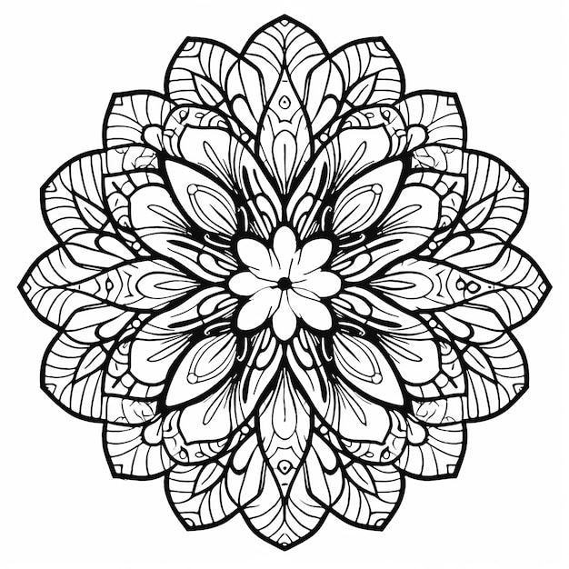 Photo mandala art coloring page