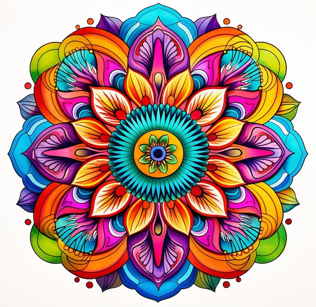 Mandala Art An Indian Mandala Coloring Page The Mandala In The Style