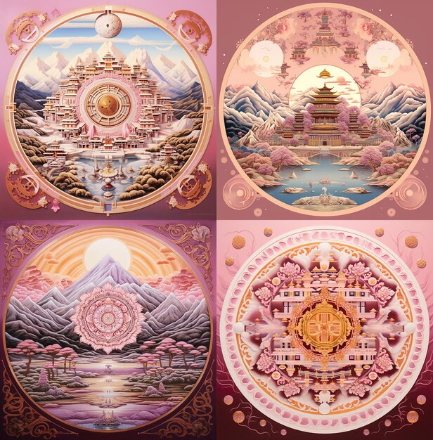 Mandala Art The Tibetan Mandala Sampa Hse In The Style Of Light Mage