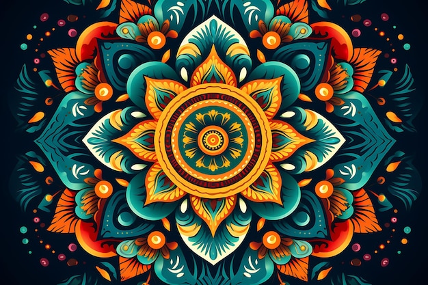 Mandala beautiful color background design