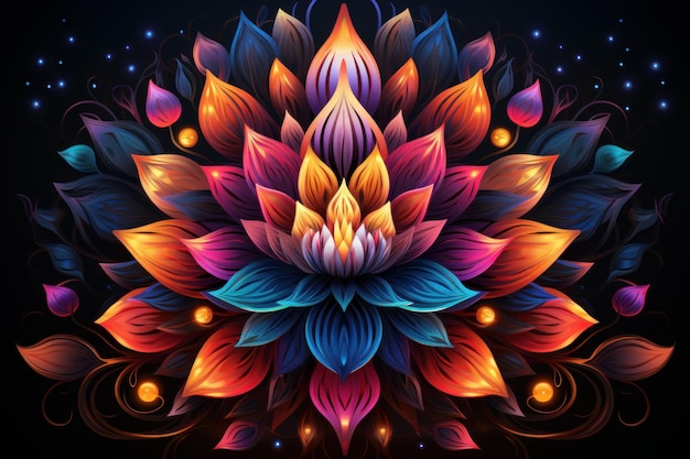 Mandala bloem zonnebloem natuur achtergrond zomer mandala geen mensen kleur beeld illustratie