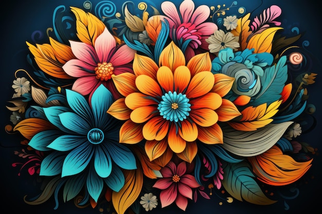 Mandala bloem zonnebloem natuur achtergrond zomer mandala kleur beeld illustratie