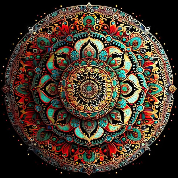 Mandala colored design