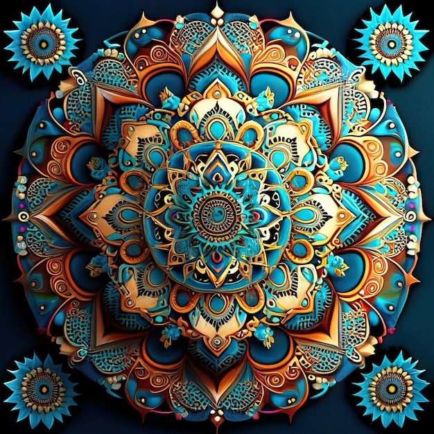 Mandala colored design