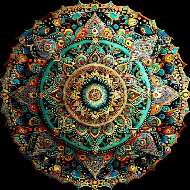 Mandala colored design