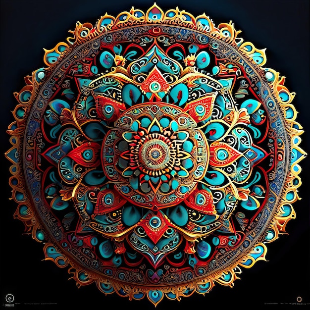 Mandala colored design