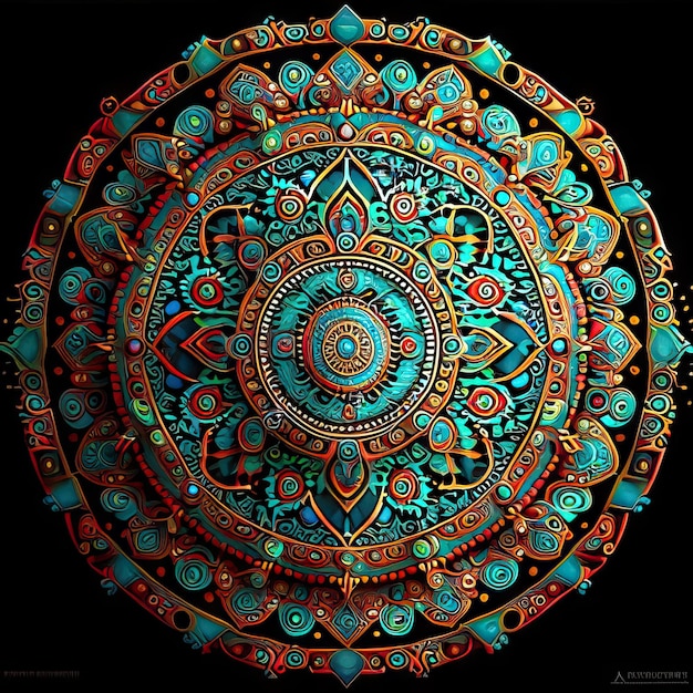 Mandala colored design