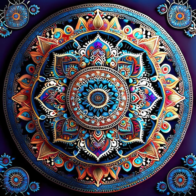 Mandala colored design