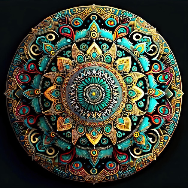 Mandala colored design