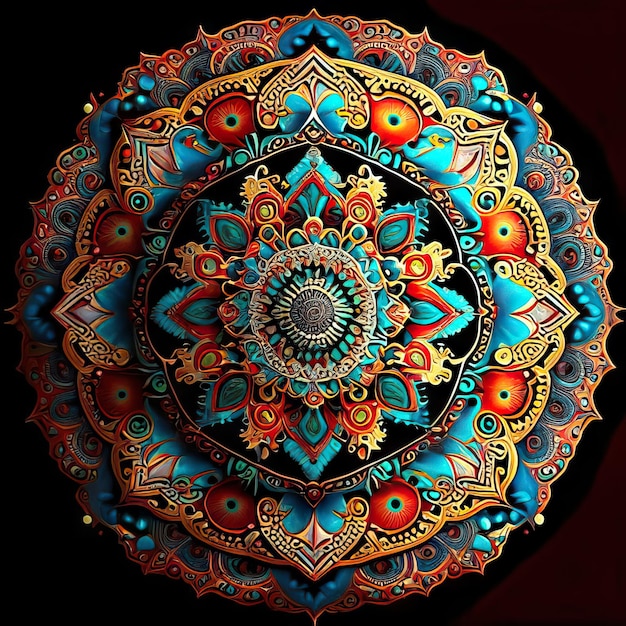 Mandala colored design