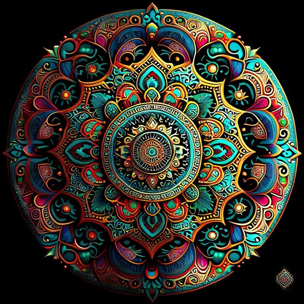 Photo mandala colored design