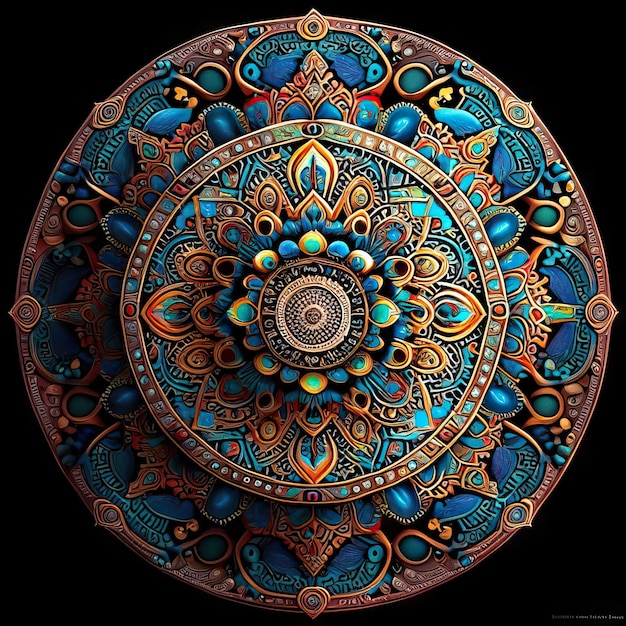 Mandala colored design