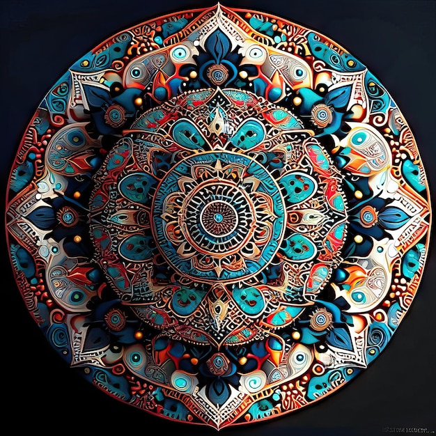 Mandala colored design