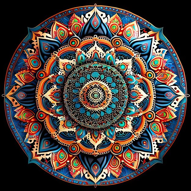 Mandala colored design