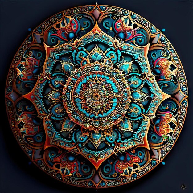 Photo mandala colored design