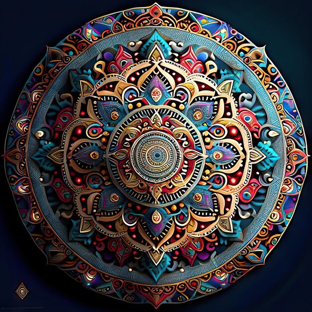 Mandala colored design