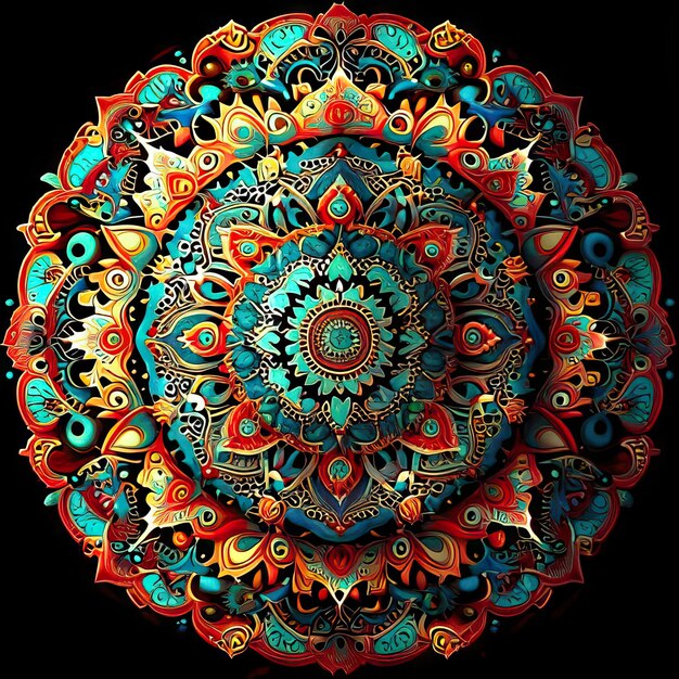 Mandala colored design