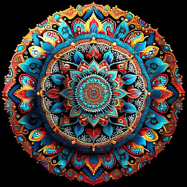 Photo mandala colored design