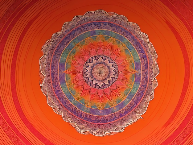 A mandala design symmetrical wallpaper