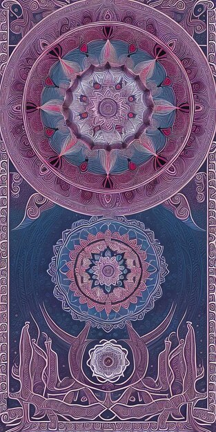 A mandala design symmetrical wallpaper